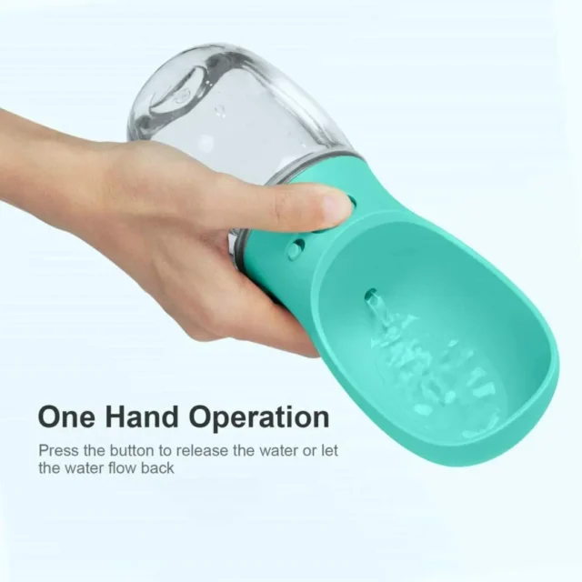 Portable Dog Water Bottle with Built-in Bowl for Travel - Image 2