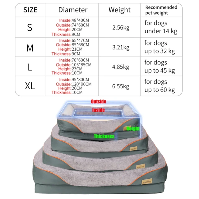 Heavy Duty Orthopedic Dog Bed with Waterproof Cover and Foam Support - Image 6