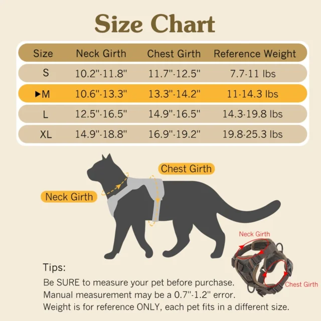 VavoPaw Adjustable Cat Harness and Leash Set with Reflective Strips - Image 6