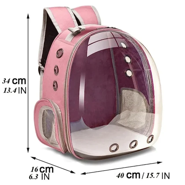 Transparent Capsule Pet Carrier Backpack for Cats and Small Pets - Image 2
