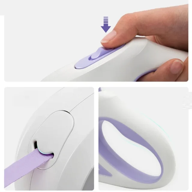 Streamer LED Retractable Dog Leash with Auto-Locking System - Image 2